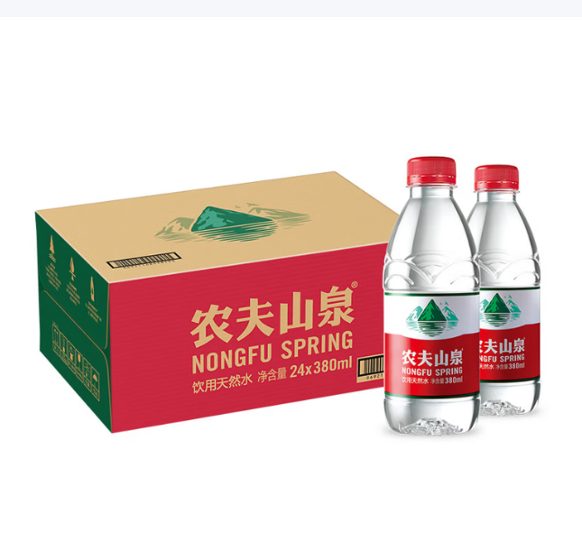农夫山泉 饮用水（瓶装） 380ml*24瓶 饮用水饮用天然水380ml*24瓶办公商务会议小瓶装 单位：箱